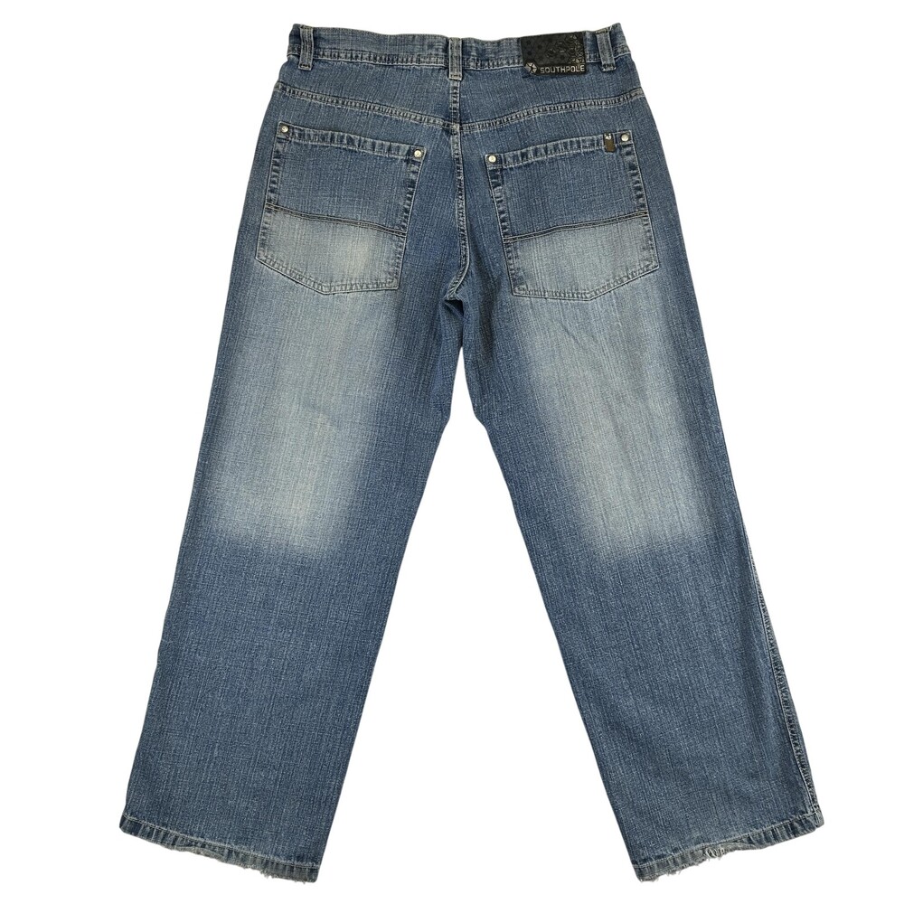 Vintage Southpole Jeans Mens 38x32 Baggy Wide Leg Denim Relaxed Y2K Hip Hop